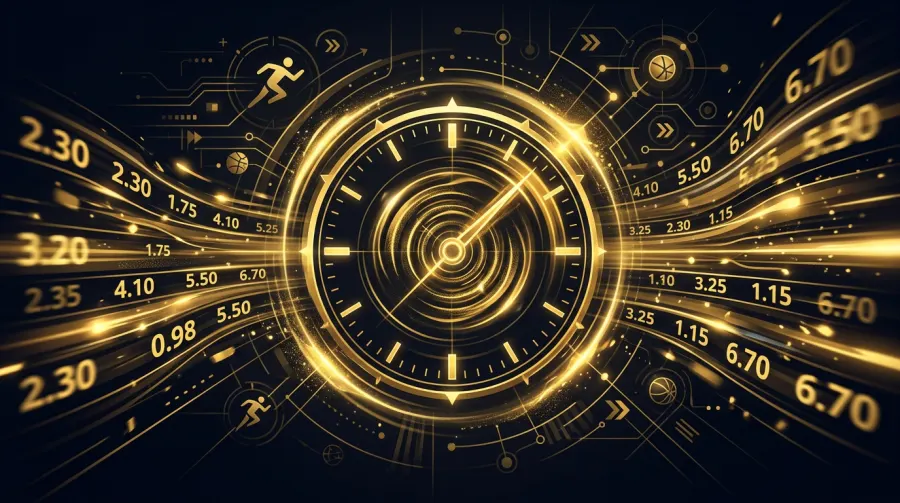 Live in-play betting with updating odds during the match