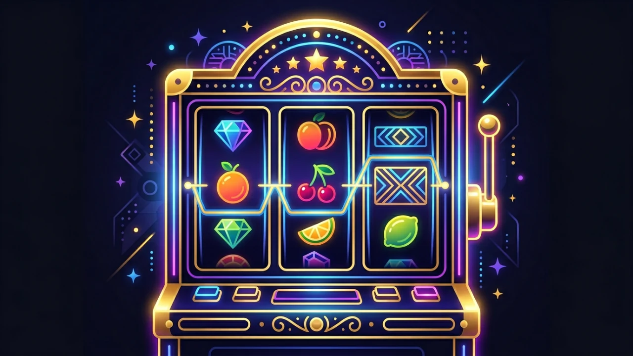 Colourful online video slots and reels in a modern crypto casino